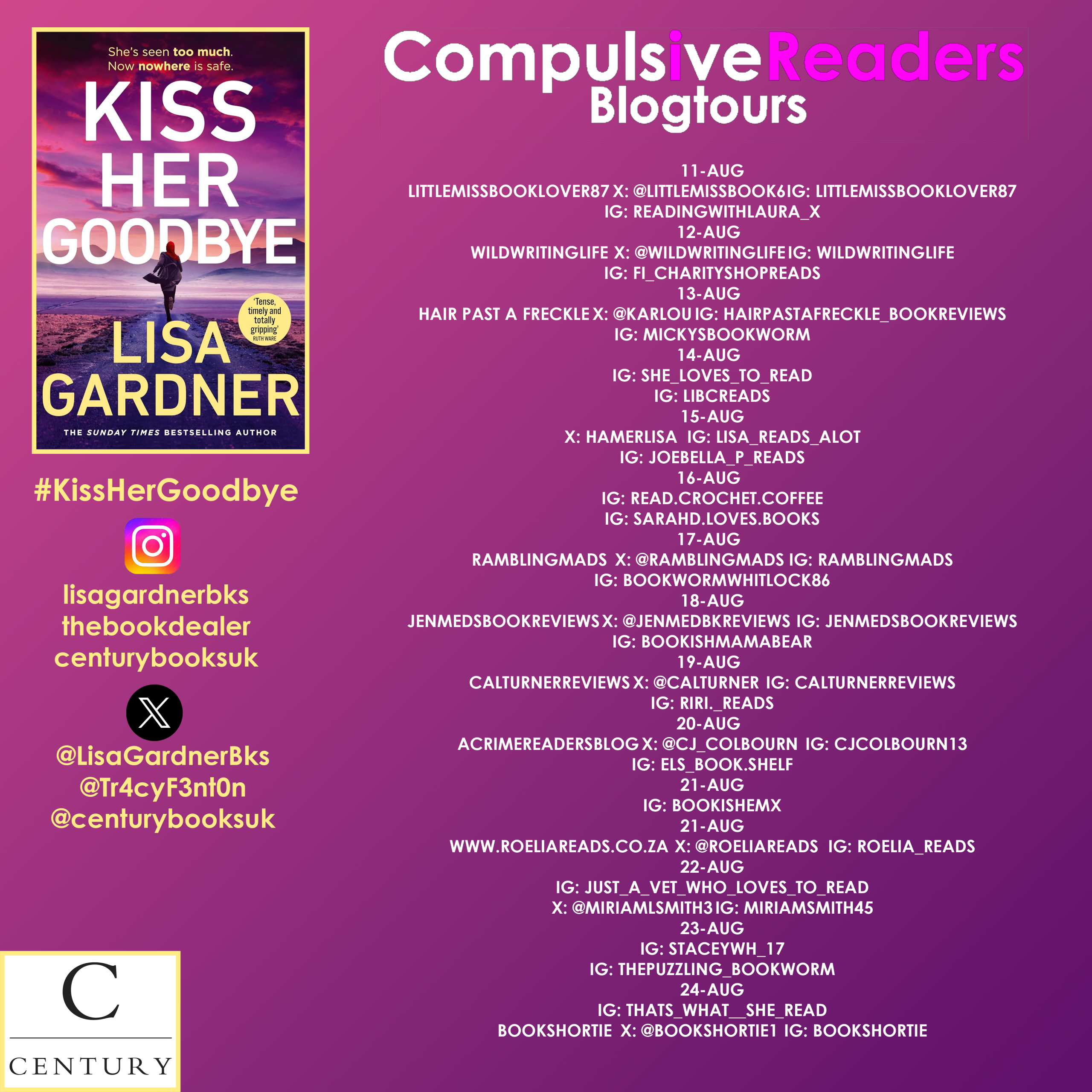 Lisa Gardner Tour Poster Compulsive Readers