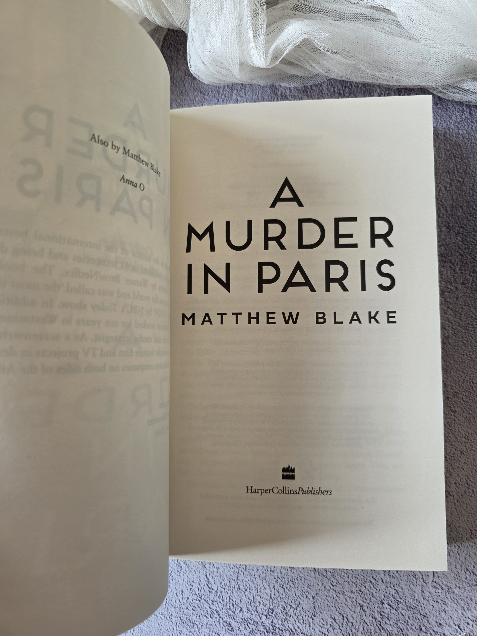 A Murder in Paris by Matthew Blake